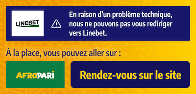 Redirection Linebet vers Afropari